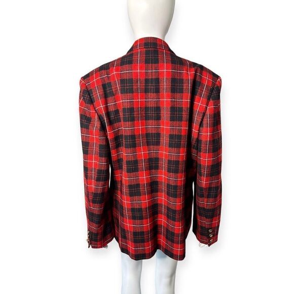 Vintage Pendleton Cunningham Plaid Blazer Women’s 16 Heritage Virgin Wool 90s - Picture 3 of 13